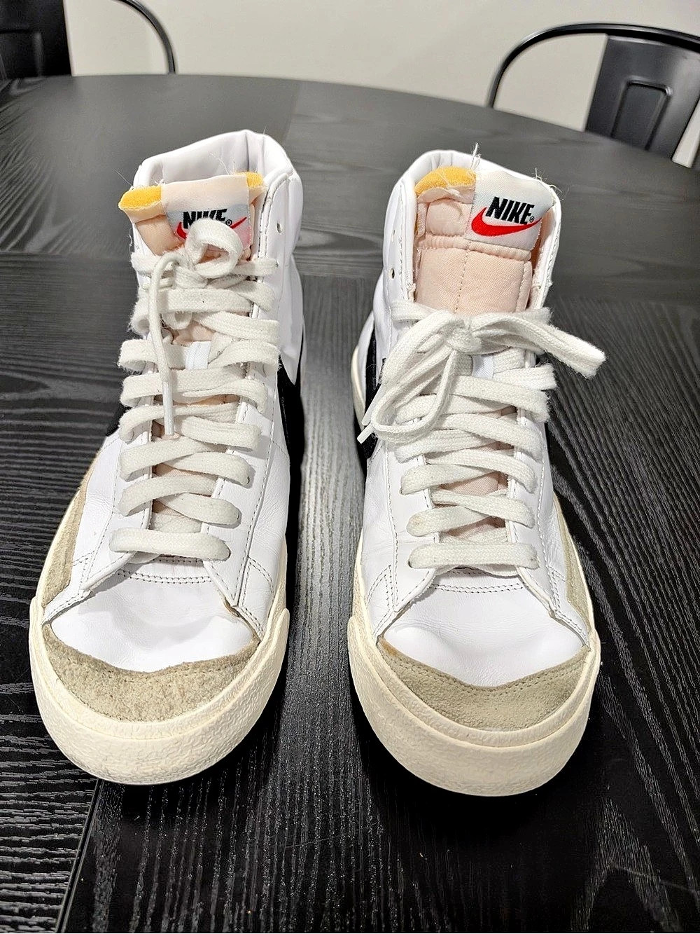 Nike Blazer Mid '77 Vintage White Black Sneakers US 8.5
